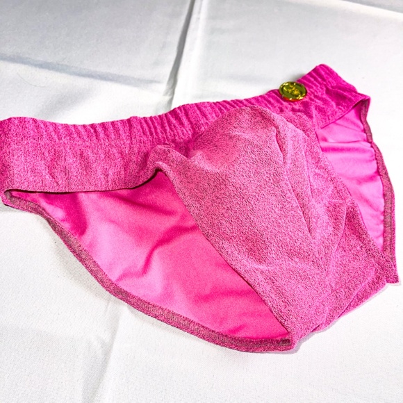 Slick It Up Men's Pink Swim Brief Small - Picture 2 of 10